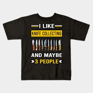 3 People Knife Collecting Knives Kids T-Shirt